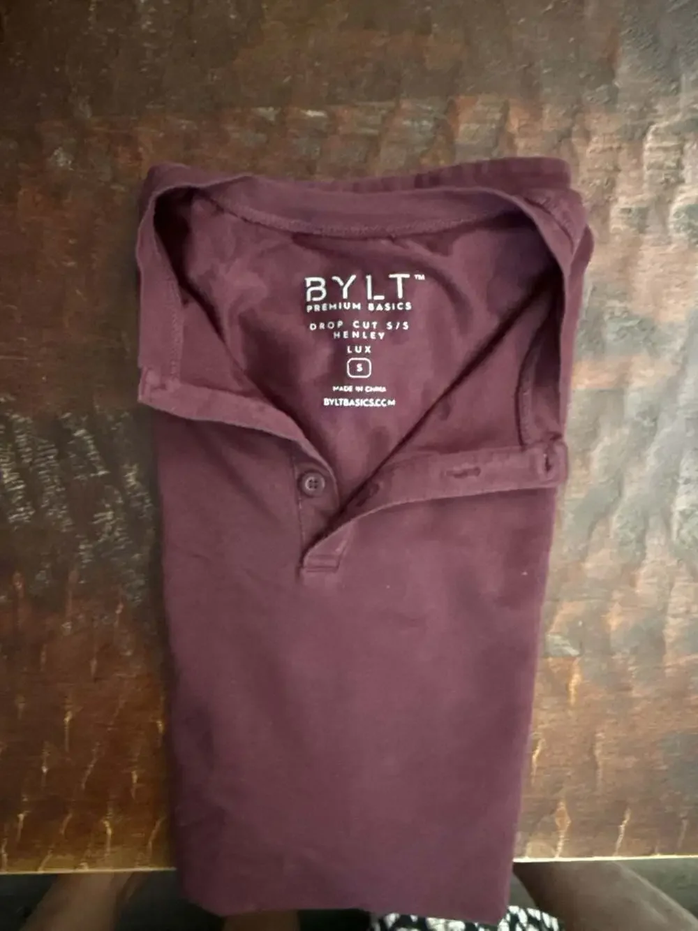 BYLT Premium Basics Drop Cut S/S Lux Henley Shirt